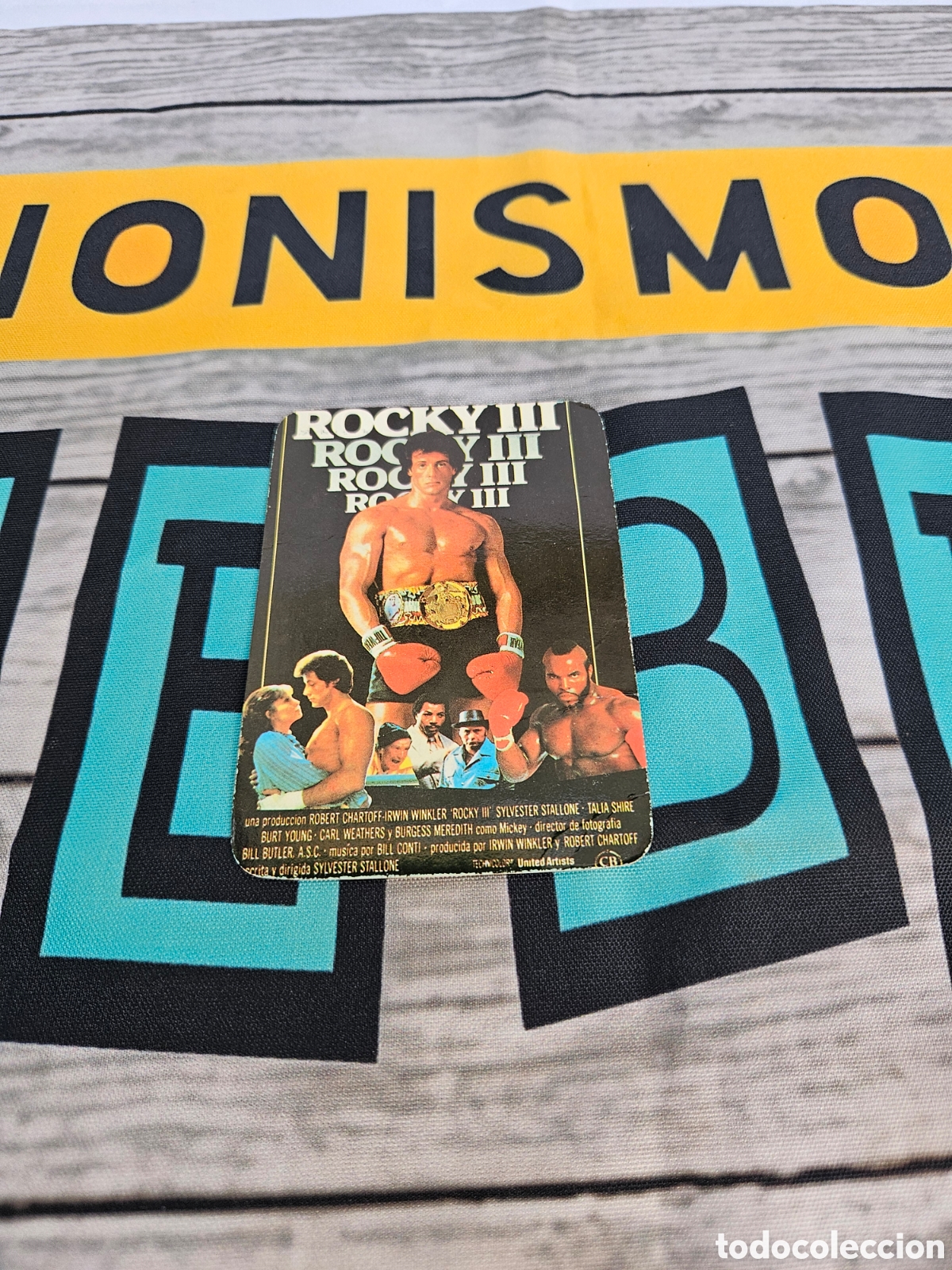 Coleccionismo calendarios: CALENDARIO PUBLICIDAD PELICULA ROCKY III. BUTACA VIDEO CLUB. TORREVIEJA. 1992