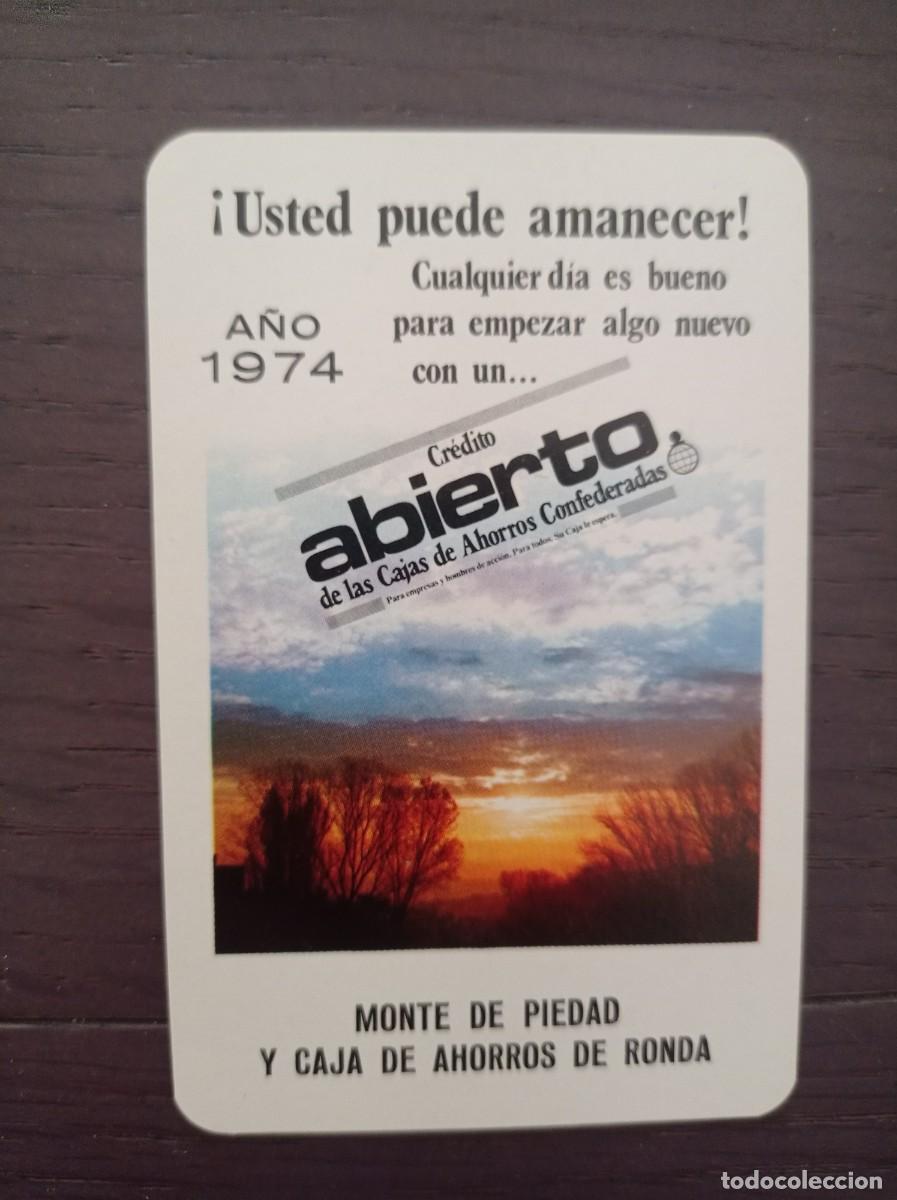 Sammeln von Kalendern: CALENDARIO FOURNIER. MONTE DE PIEDAD Y CAJA DE AHORROS DE RONDA. A&Ntilde;O 1974