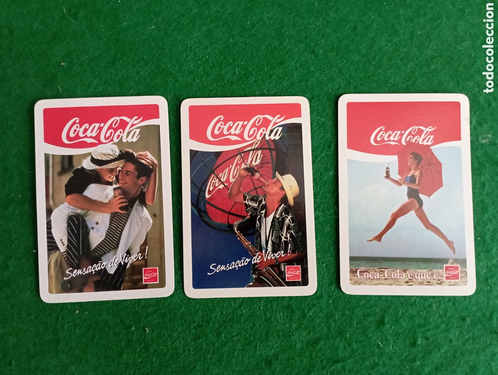 Coleccionismo calendarios: Colecci&oacute;n de 3 calendarios de bolsillos de Portugal coca-cola 1987, 1991 y 1992