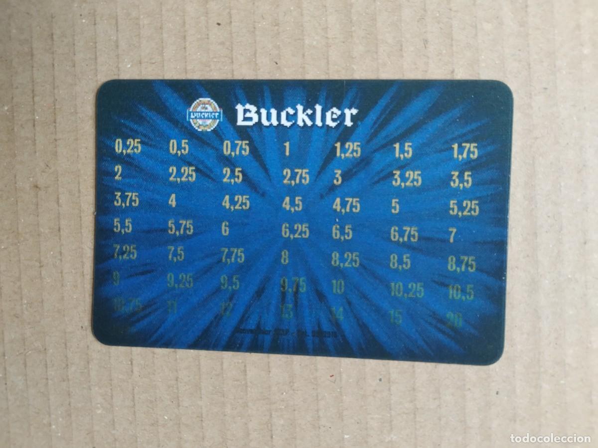 Coleccionismo calendarios: CALENDARIO PUBLICITARIO CERVEZA BUCKLER HOLOGRAFICO CAMBIO PESETAS EUROS A&Ntilde;O 2002