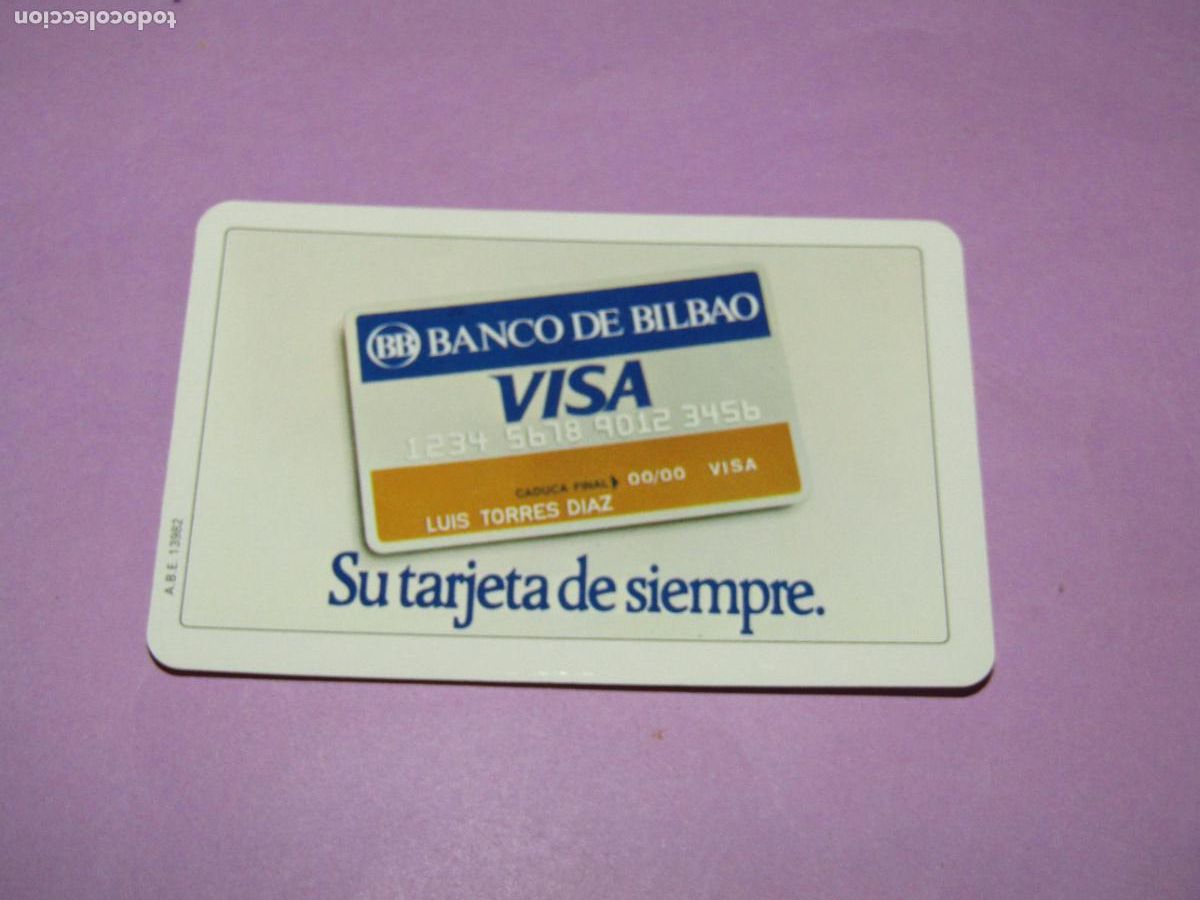 Coleccionismo calendarios: Antiguo Calendario H. FOURNIER Publicidad del Banco de Bilbao VISA del A&ntilde;o 1983