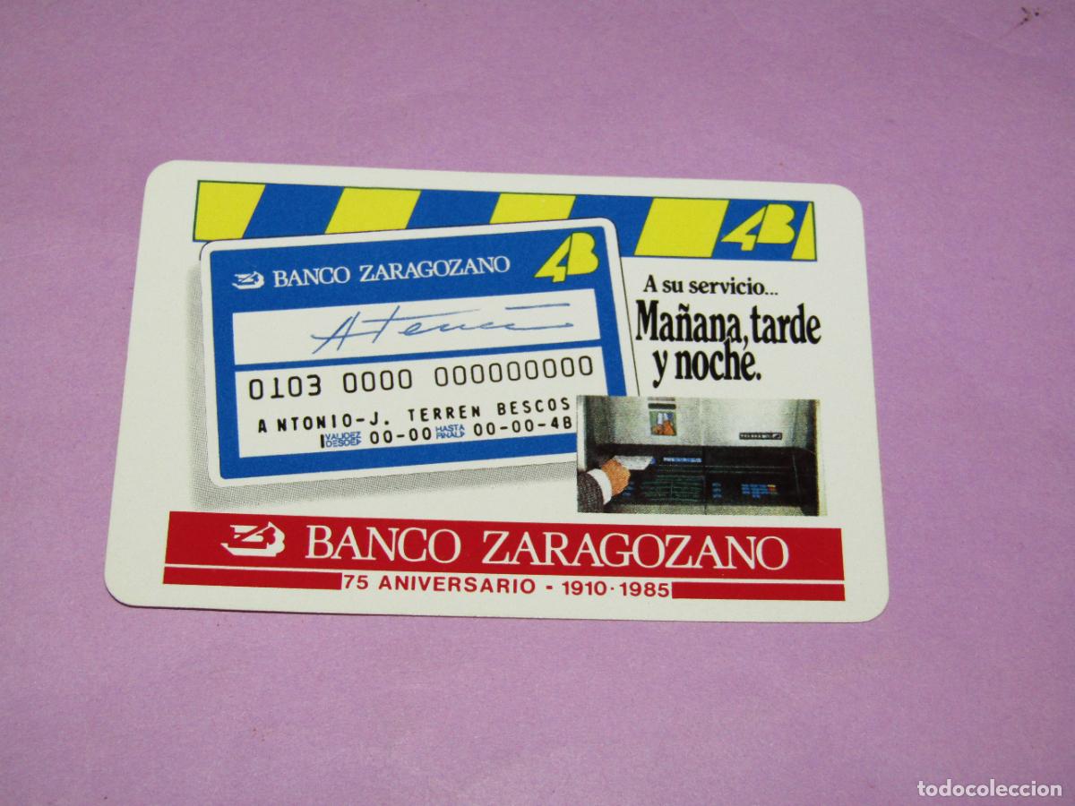 Coleccionismo calendarios: Antiguo Calendario H. FOURNIER Publicidad del BANCO ZARAGOZANO del A&ntilde;o 1985