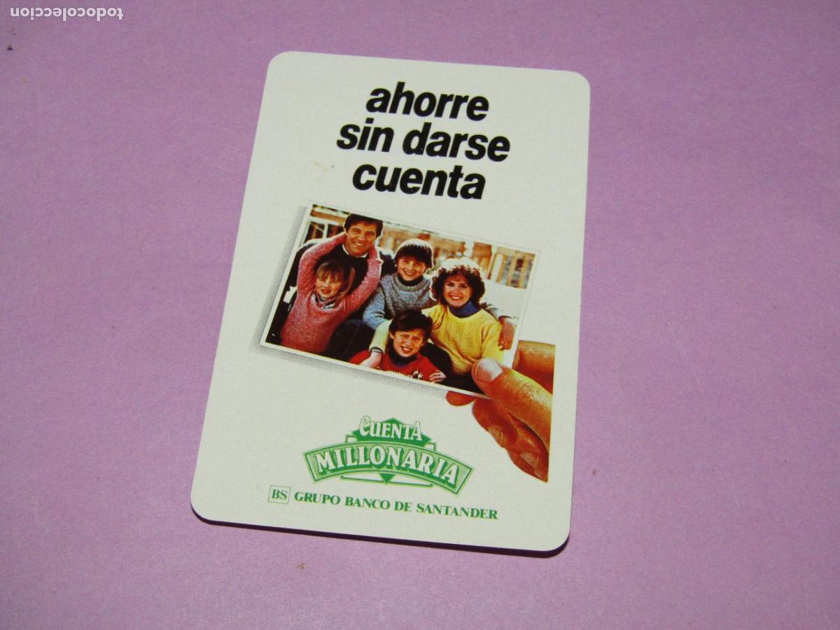 Coleccionismo calendarios: Antiguo Calendario H. FOURNIER Publicidad del BANCO DE SANTANDER del A&ntilde;o 1985