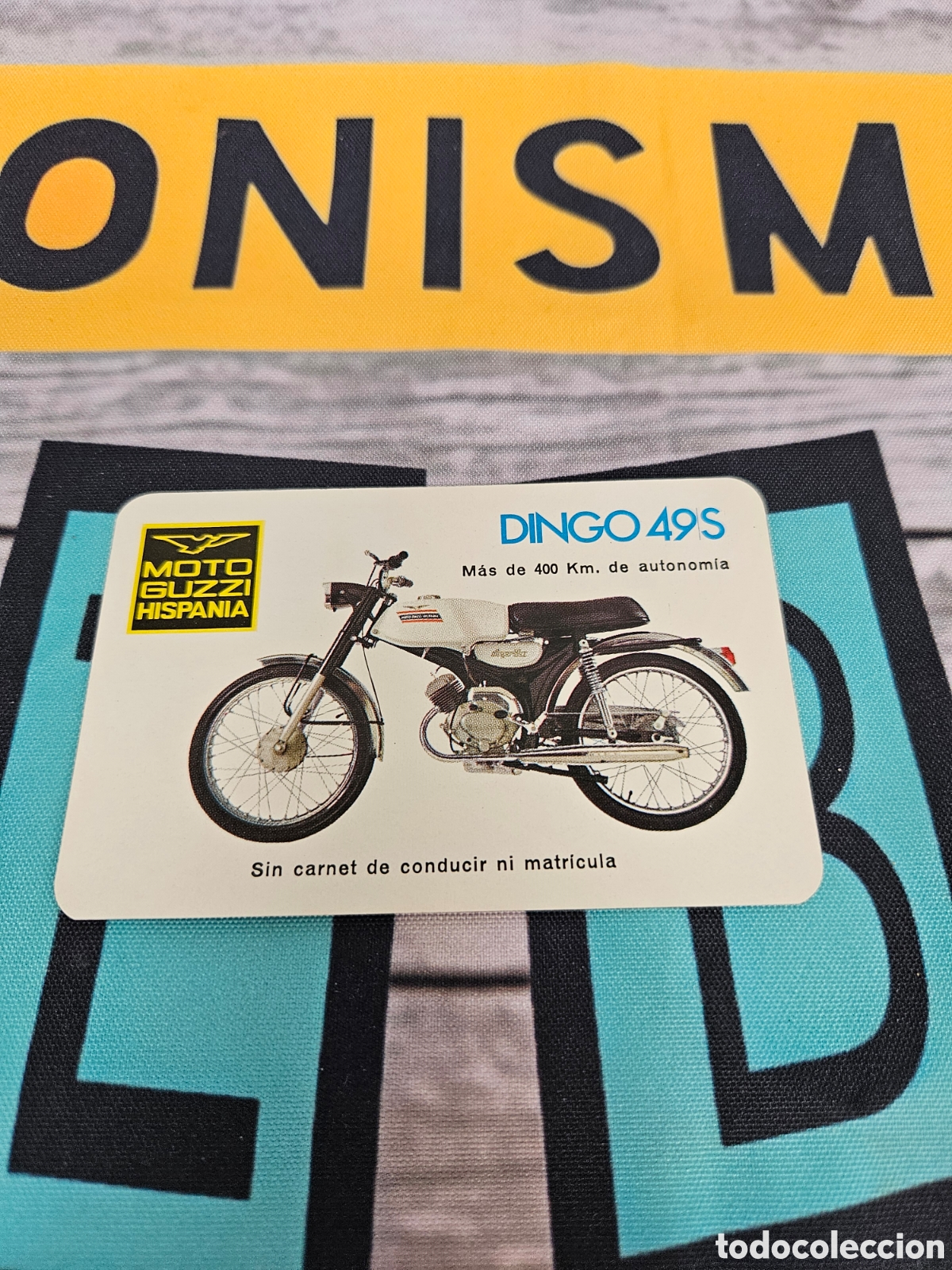Coleccionismo calendarios: CALENDARIO PUBLICIDAD MARCA. MOTO GUZZI HISPANIA. DINGO 49S. FOURNIER. 1973