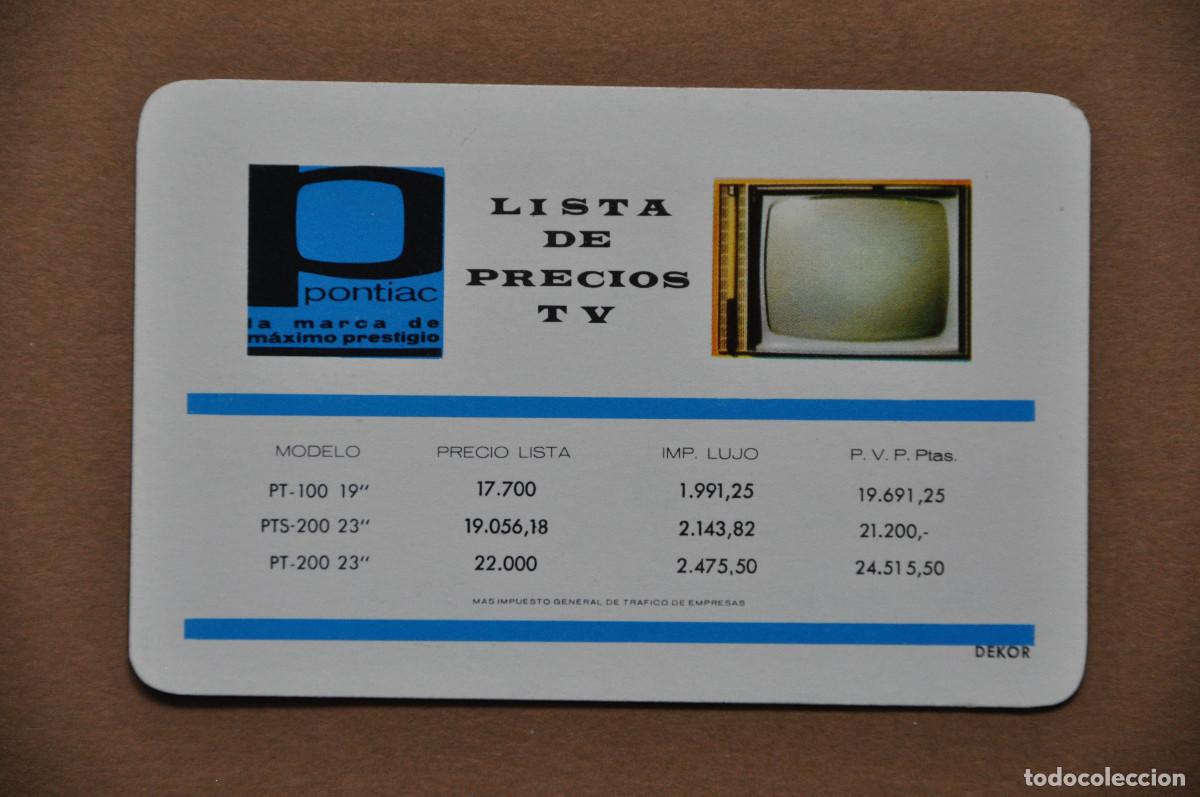 Coleccionismo calendarios: CALENDARIO FOURNIER - TELEVISORES PONTIAC 1965