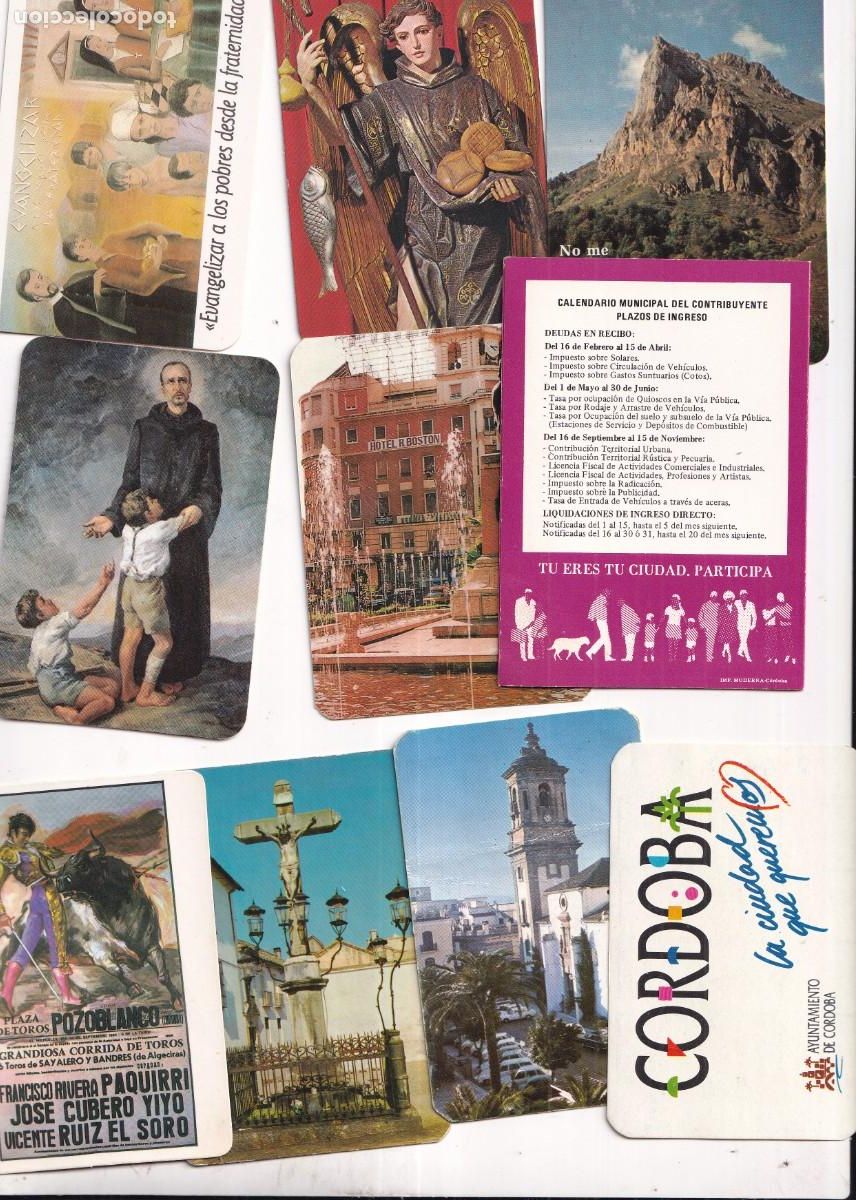Coleccionismo calendarios: 10 calendarios con publicidad en el reverso de negocios de C&oacute;rdoba