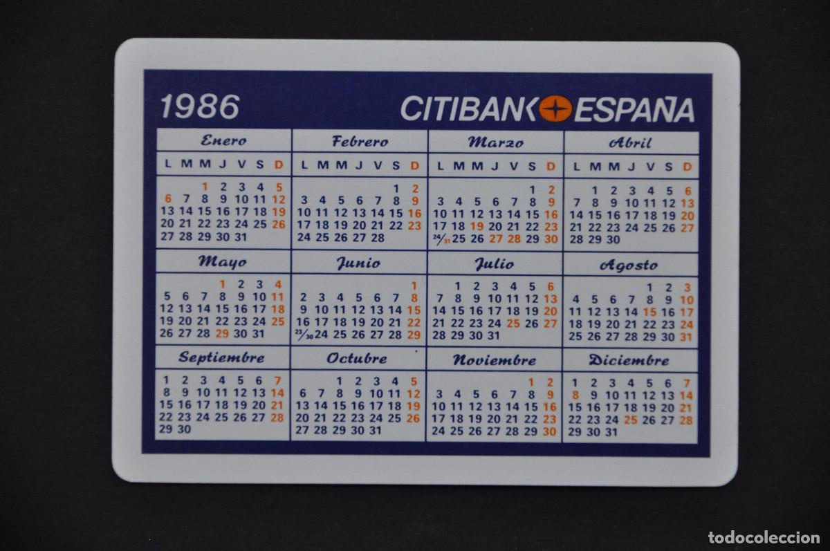 Coleccionismo calendarios: CALENDARIO - CITIBANK ESPA&Ntilde;A 1986 - Foto 2