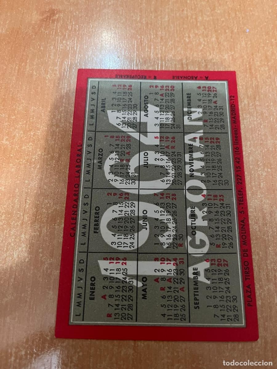 Colecionismo Calend&aacute;rios: CALENDARIO AGROMAN 1964- 1965