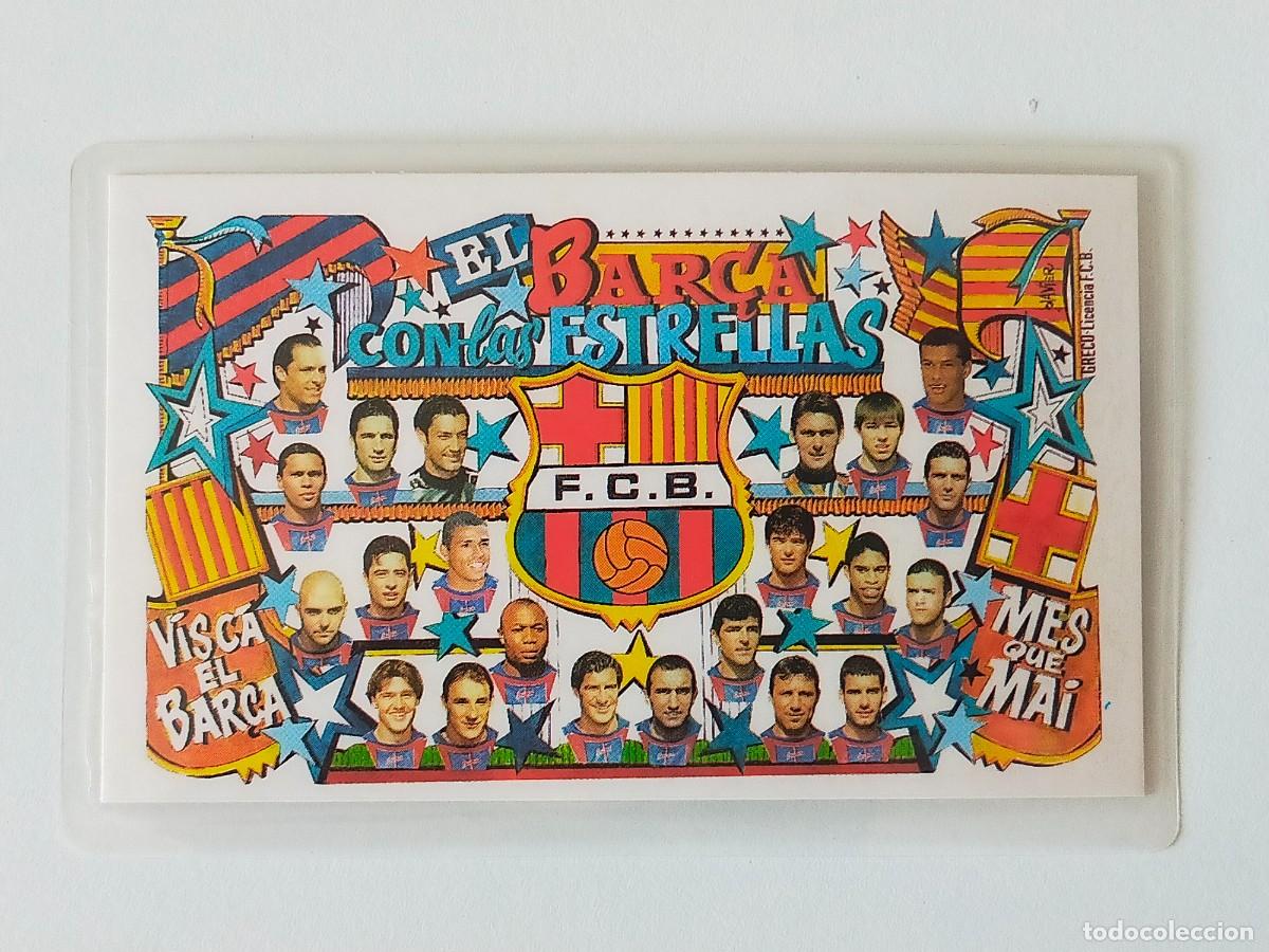 Coleccionismo calendarios: Calendario plastificado de bolsillo A&ntilde;o 1998 - F&uacute;tbol, F.C. BARCELONA El Barca con las Estrellas