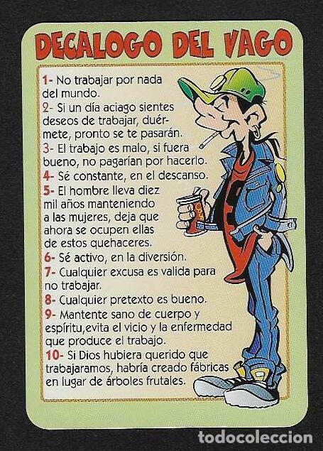Coleccionismo calendarios: CALENDARIO BOLSILLO A&Ntilde;O 2004 HUMOR - DECALOGO DEL VAGO - FUEGOS ARTIFICALES PEIRO - VER FOTO REVERSO