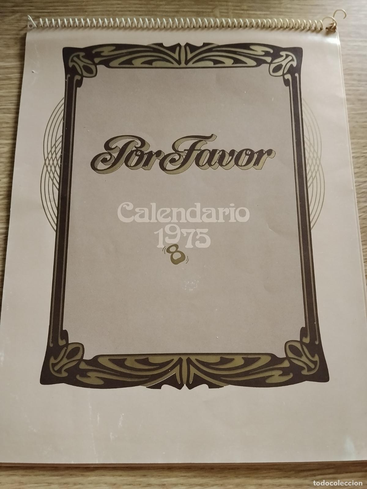 Coleccionismo calendarios: POR FAVOR - CALENDARIO 1975