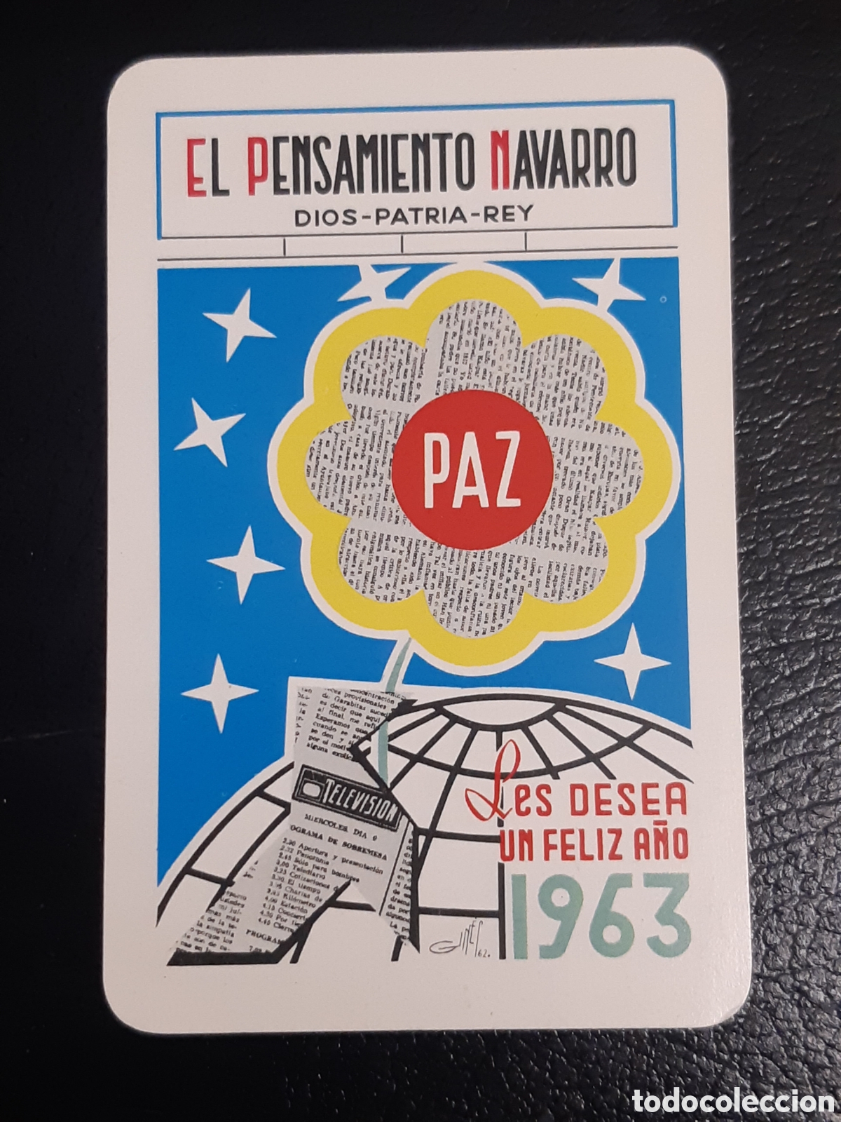 Coleccionismo calendarios: Calendario fournier El Pensamiento Navarro 1963
