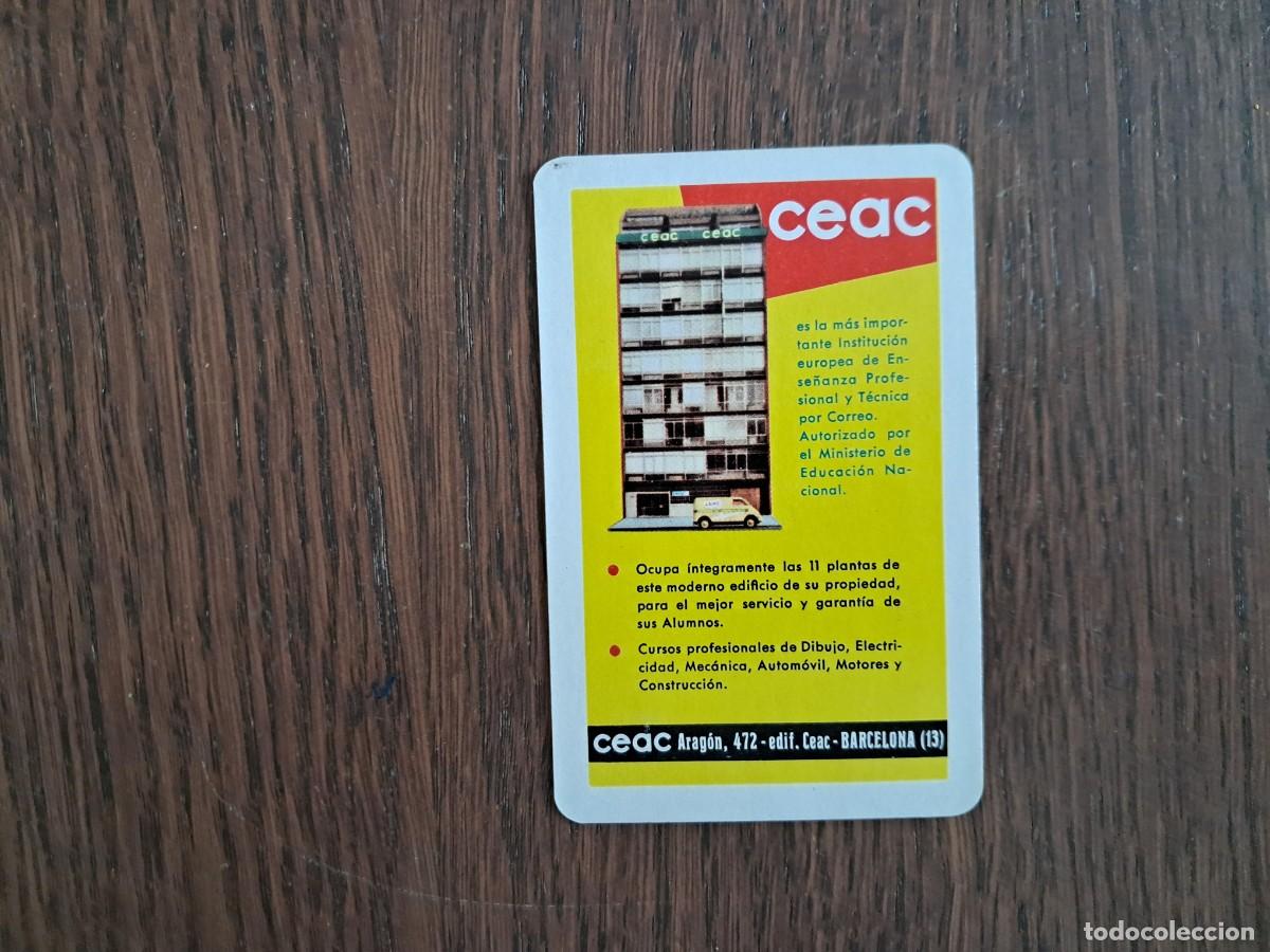 Coleccionismo calendarios: calendario H. Fournier, Ceac, ense&ntilde;anaza, a&ntilde;o 1961.