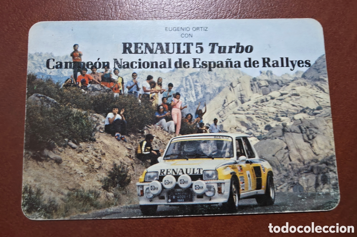 Coleccionismo calendarios: Calendario fournier Renault 5 turbo 1984