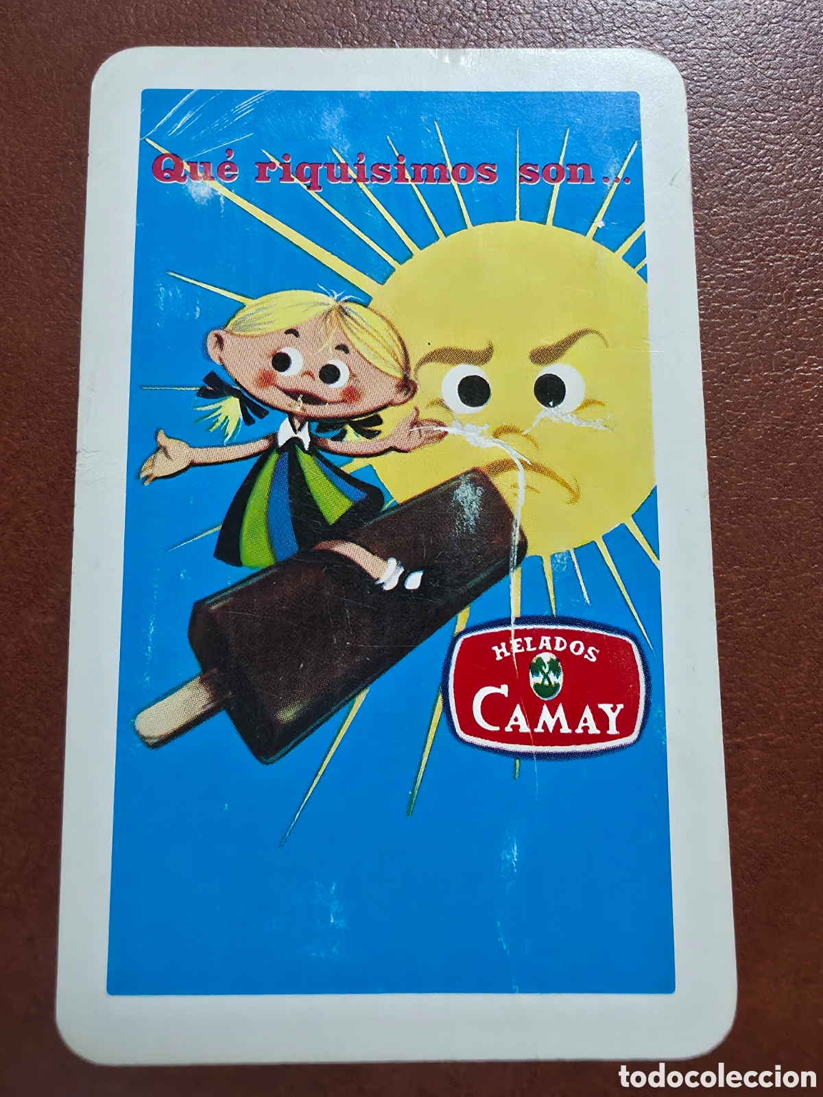 Coleccionismo calendarios: Calendario fournier Helados camy 1963 que riqu&iacute;simos son