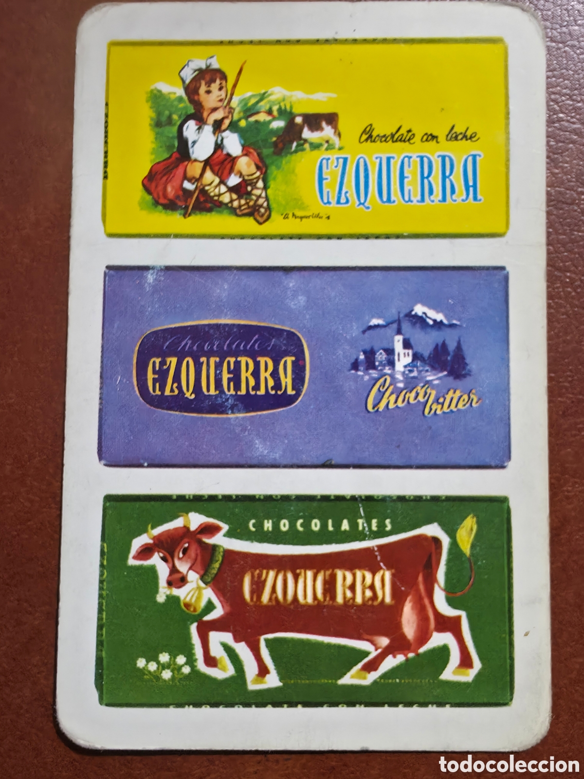 Coleccionismo calendarios: Calendario fournier chocolates esquerra 1965