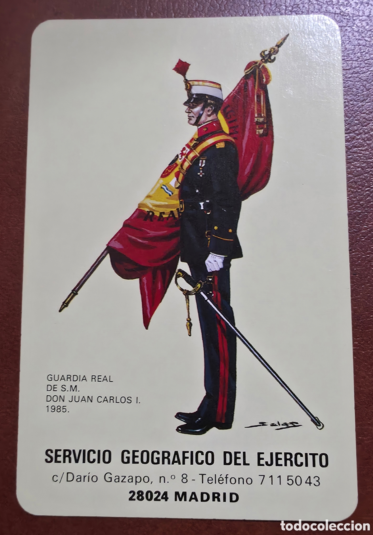 Coleccionismo calendarios: CALENDARIO FOURNIER SERVICIO GEOGR&Aacute;FICO DEL EJ&Eacute;RCITO A&Ntilde;O 1990 GUARDIA REAL PERFECTO ESTADO