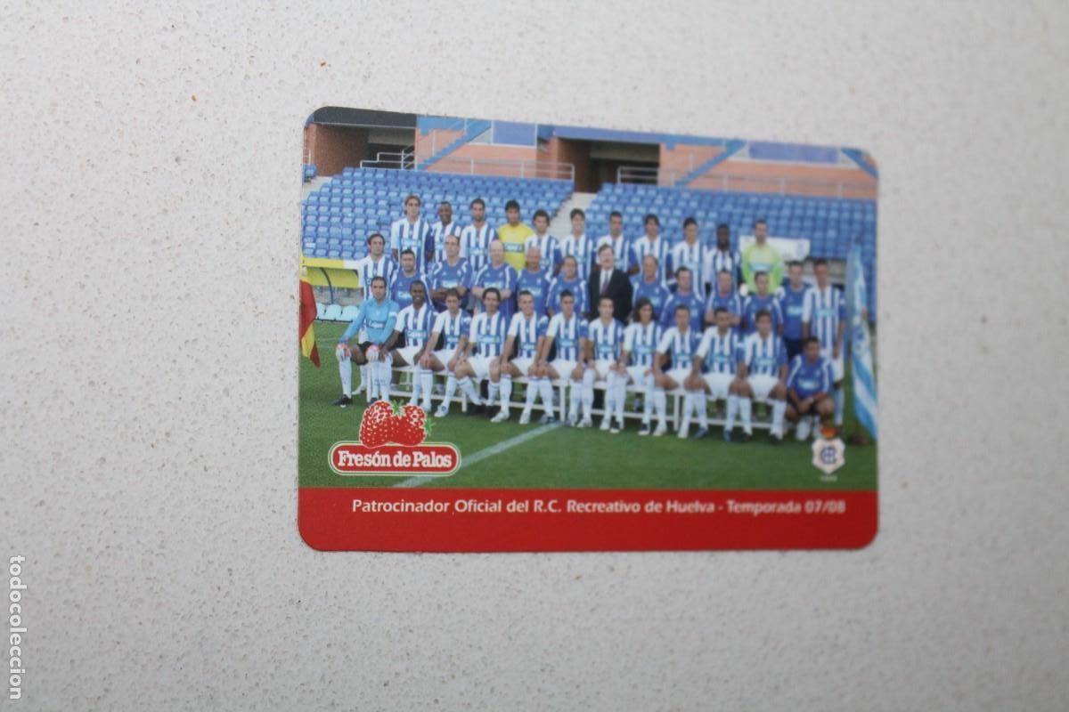 Coleccionismo calendarios: CALENDARIO DE BOLSILLO. A&Ntilde;O 2008. FRESON DE PALOS. F&uacute;tbol: R.C. RECREATIVO DE HUELVA.