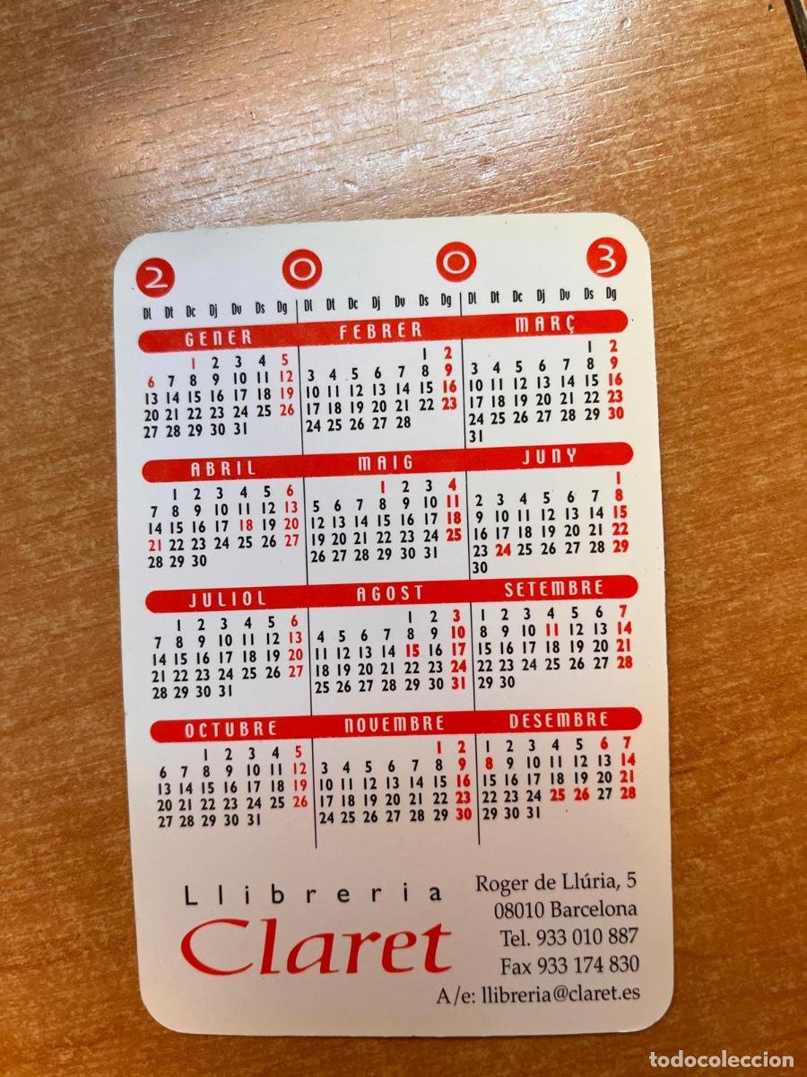 Coleccionismo calendarios: CALENDARIO LIBRERIA CLARET 2003 - Foto 2