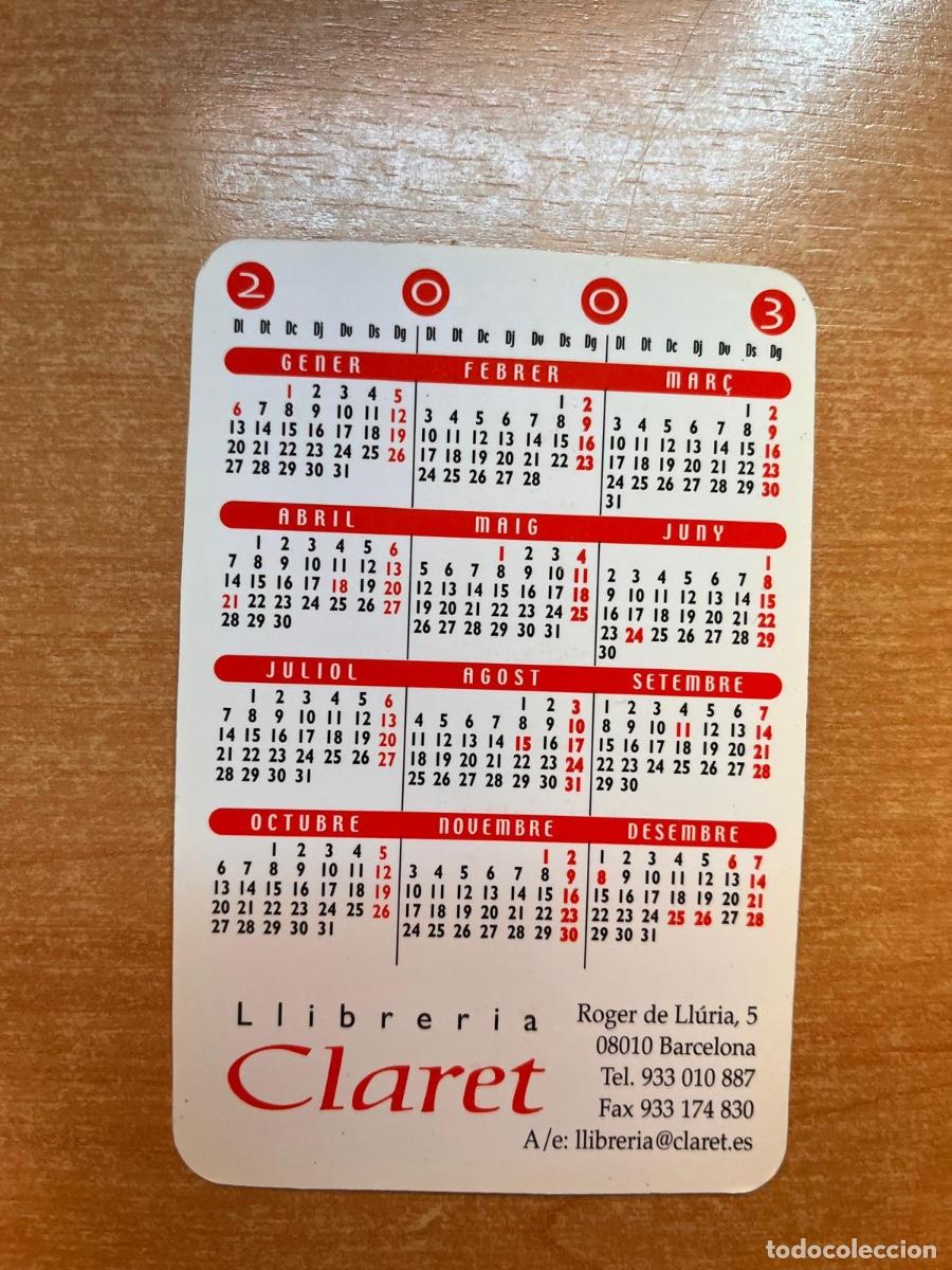 Coleccionismo calendarios: CALENDARIO LIBRERIA CLARET 2003 - Foto 2