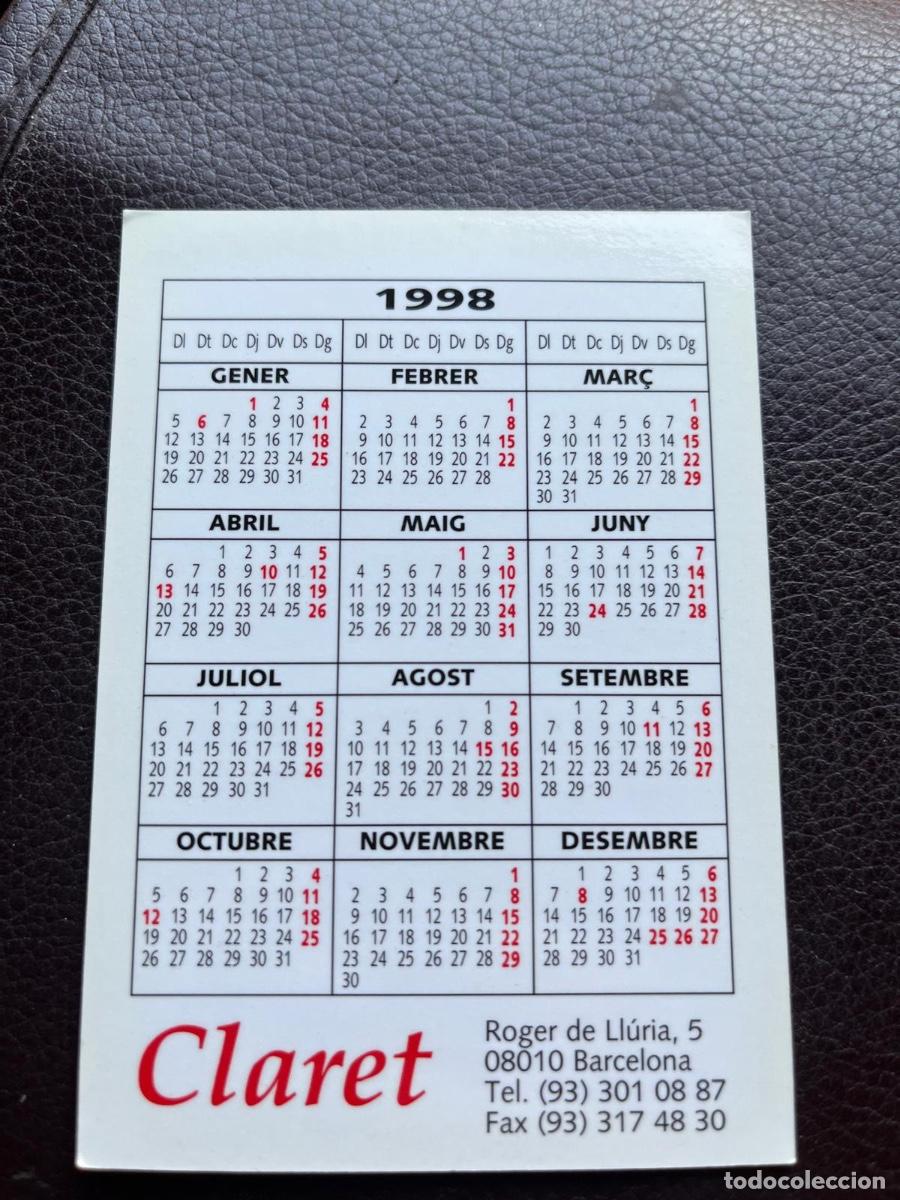 Coleccionismo calendarios: CALENDARIO LIBRERIA CLARET 1998 - Foto 2