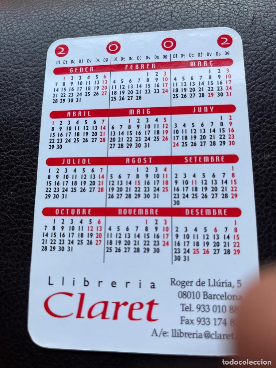 Coleccionismo calendarios: CALENDARIO LIBRERIA CLARET 2002 - Foto 2