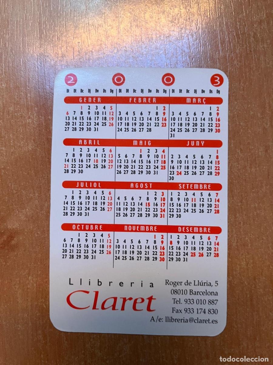 Coleccionismo calendarios: CALENDARIO LIBRERIA CLARET 2003 - Foto 2