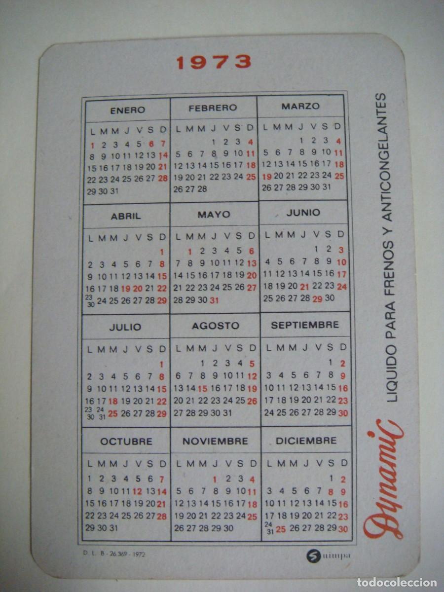 Coleccionismo calendarios: CALENDARIO DE BOLSILLO DE CHICA A&Ntilde;O 1973 DYNAMIC-(C) - Foto 2