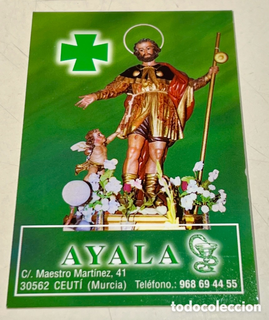 Coleccionismo calendarios: Calendario de bolsillo. Farmacia AYALA. Ceuti. Murcia. 2006.