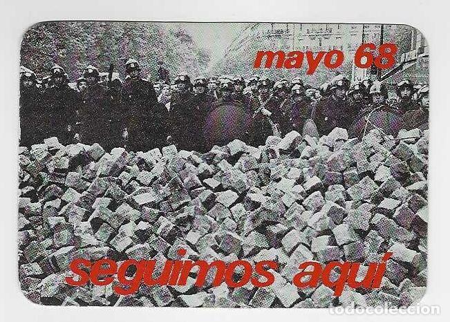 Coleccionismo calendarios: CALENDARIO DE BOLSILLO A&Ntilde;O 1988 MAYO 68 - MANIFESTACI&Oacute;N OBRERA - VER FOTO REVERSO