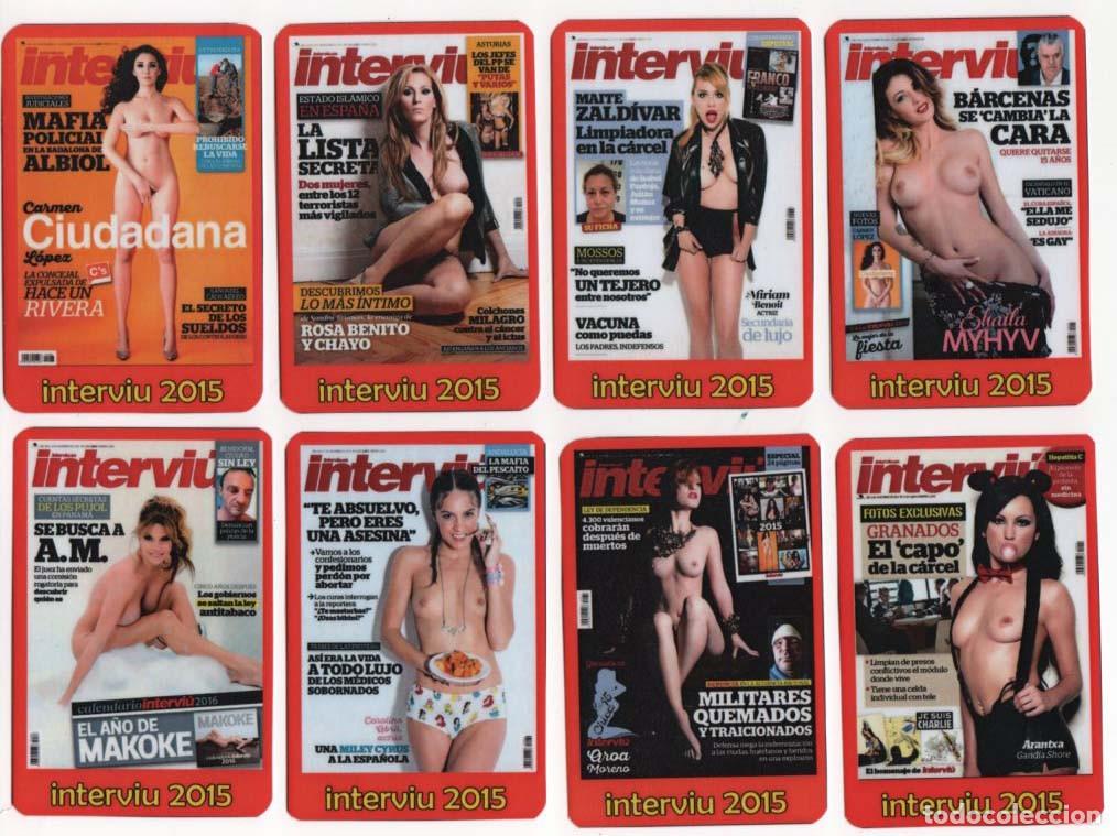 Coleccionismo calendarios: Calendarios portadas Interviu 2015 - Foto 1