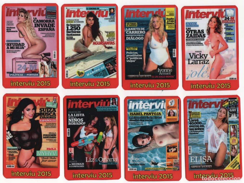 Coleccionismo calendarios: Calendarios portadas Interviu 2015 - Foto 3