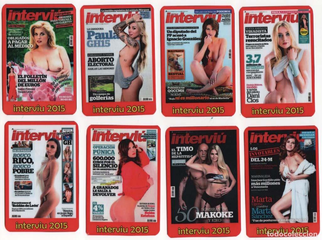 Coleccionismo calendarios: Calendarios portadas Interviu 2015 - Foto 4