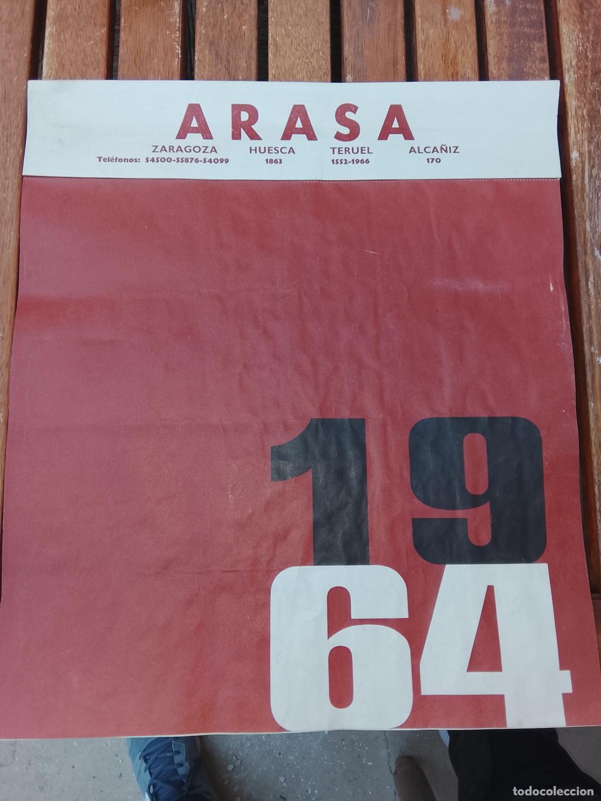 Coleccionismo calendarios: Calendario PIRELLI 1964 Completo SIN ESTRENAR-Publicidad ARASA Arag&oacute;n-Ilustraciones Pueblos Espa&ntilde;a