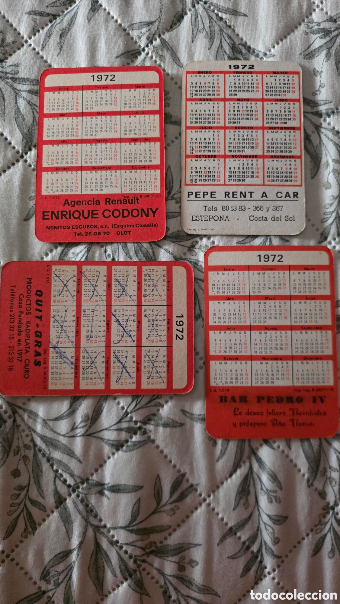 Coleccionismo calendarios: Calendarios de bolsillo chicas - Foto 2