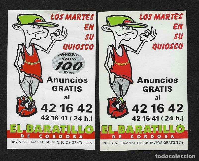 Coleccionismo calendarios: 2 CALENDARIOS BOLSILLO A&Ntilde;OS 1995 - 1996 PRENSA - EL BARATILLO DE C&Oacute;RDOBA - VER FOTO REVERSOS