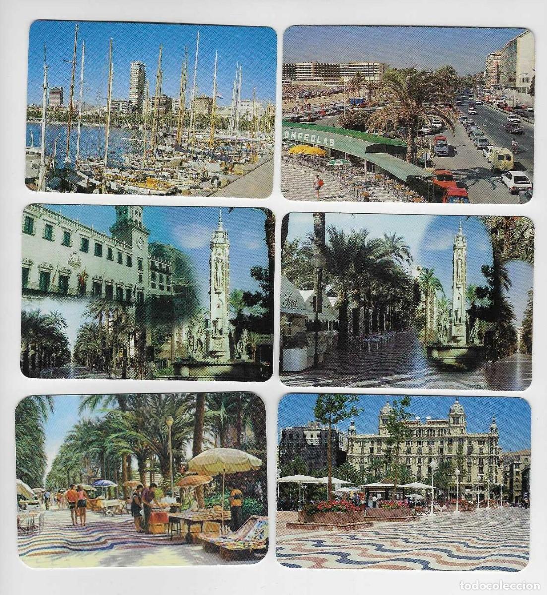 Coleccionismo calendarios: 6 CALENDARIOS BOLSILLO A&Ntilde;OS 1988 - 2010 VISTAS DE ALICANTE - VER FOTO REVERSOS