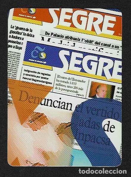 Coleccionismo calendarios: CALENDARIO DE BOLSILLO A&Ntilde;O 2001 PRENSA - DIARIO EL SEGRE - LLEIDA - VER FOTO REVERSO