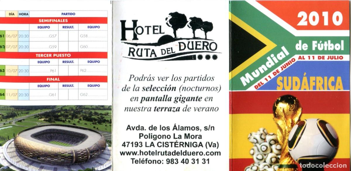 Coleccionismo calendarios: CALENDARIO DE BOLSILLO PUBLICITARIO A&Ntilde;O 2010 F&Uacute;TBOL - MUNDIAL SUD&Aacute;FRICA 2010- DESPLEGABLE TRIPLE