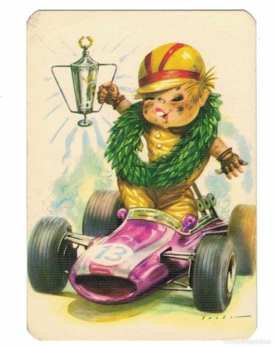 Coleccionismo calendarios: Calendario publicitario 1973 Francisco Aren&oacute;s &ldquo;El Darremur&rdquo; Almassora &ndash; autom&oacute;vil de carreras carica