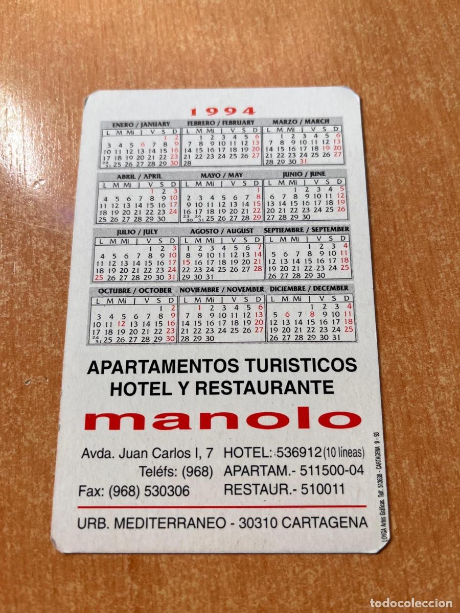 Coleccionismo calendarios: CALENDARIO HOTEL MANOLO 1994 - Foto 2