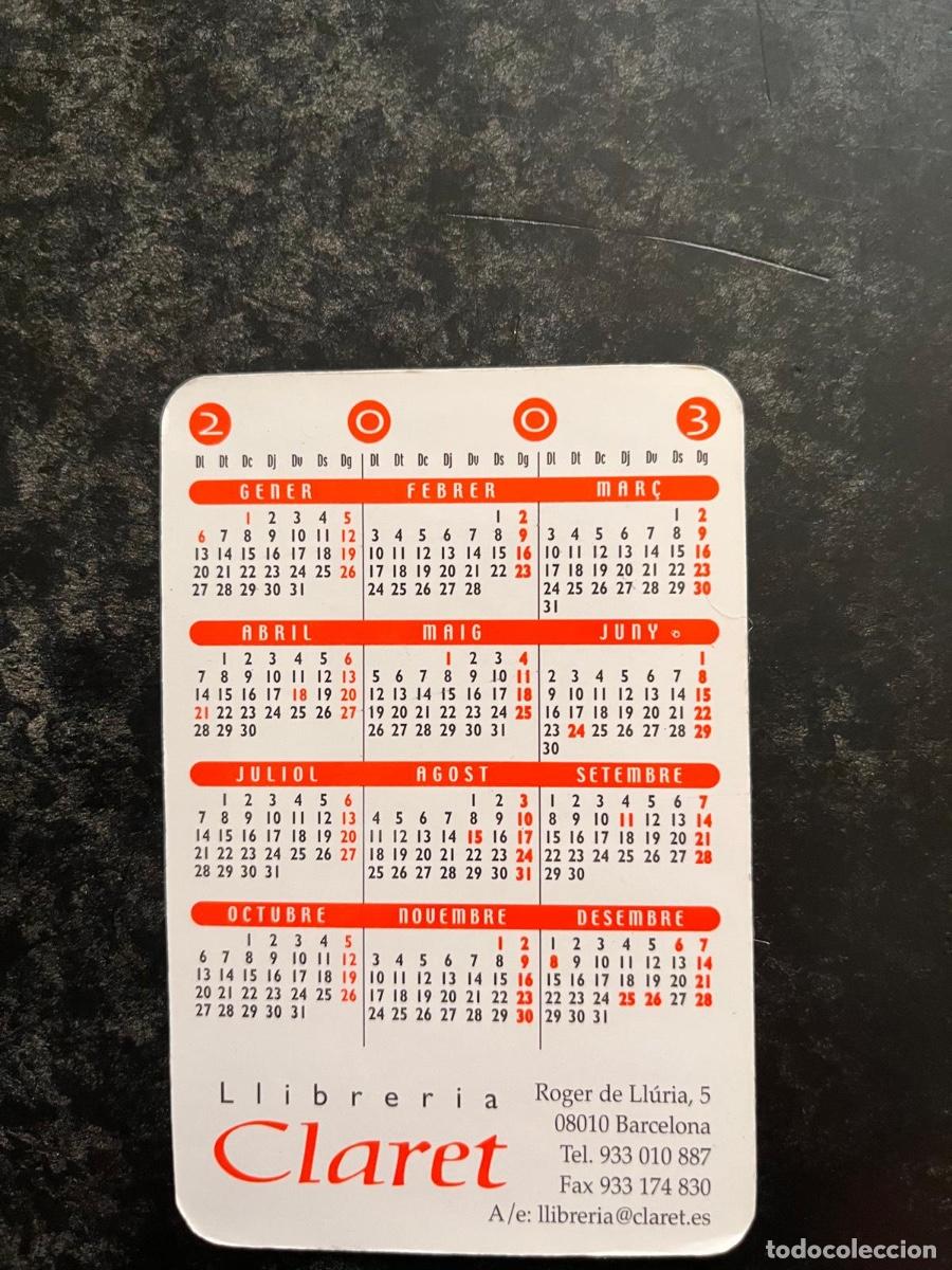 Coleccionismo calendarios: calendario liBRERIA CLARET 2003 - Foto 2