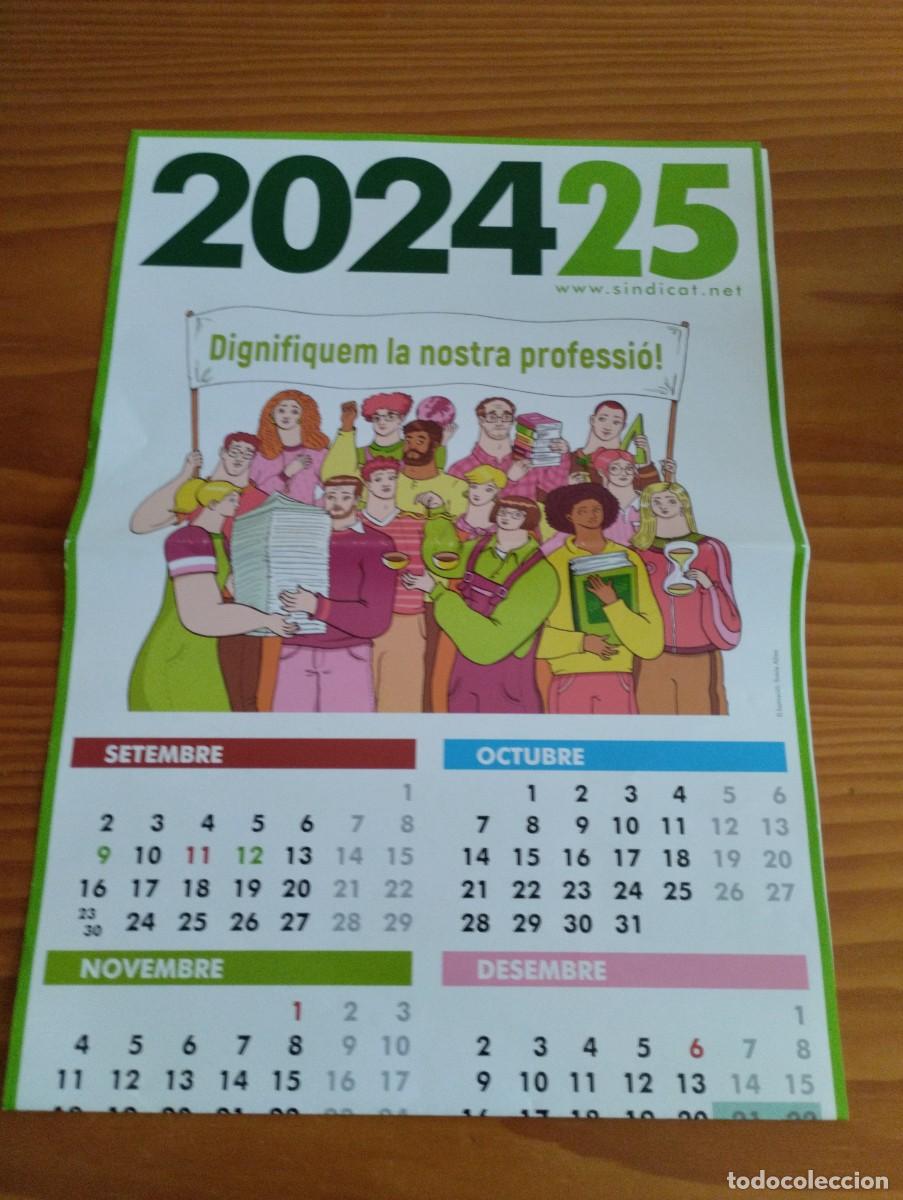 Coleccionismo calendarios: Calendari escolar 2024/25 sindicat USTEC