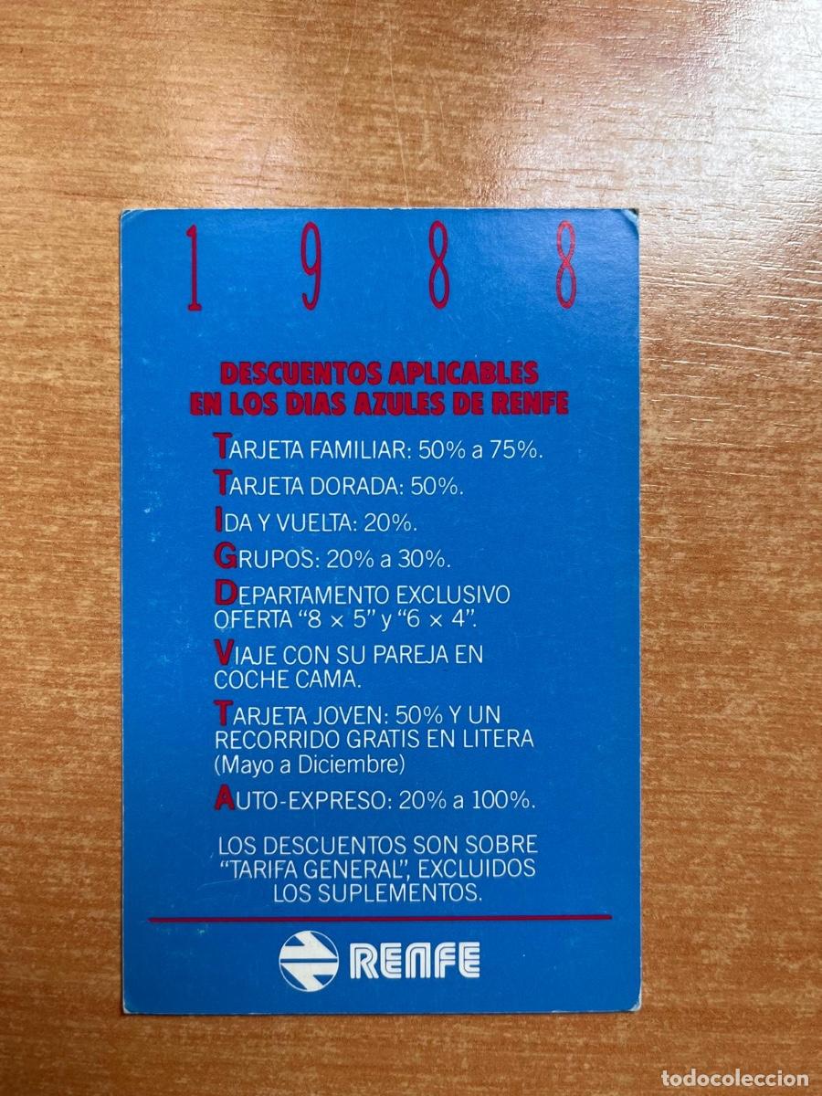 Coleccionismo calendarios: CALENDARIO RENFE 1988