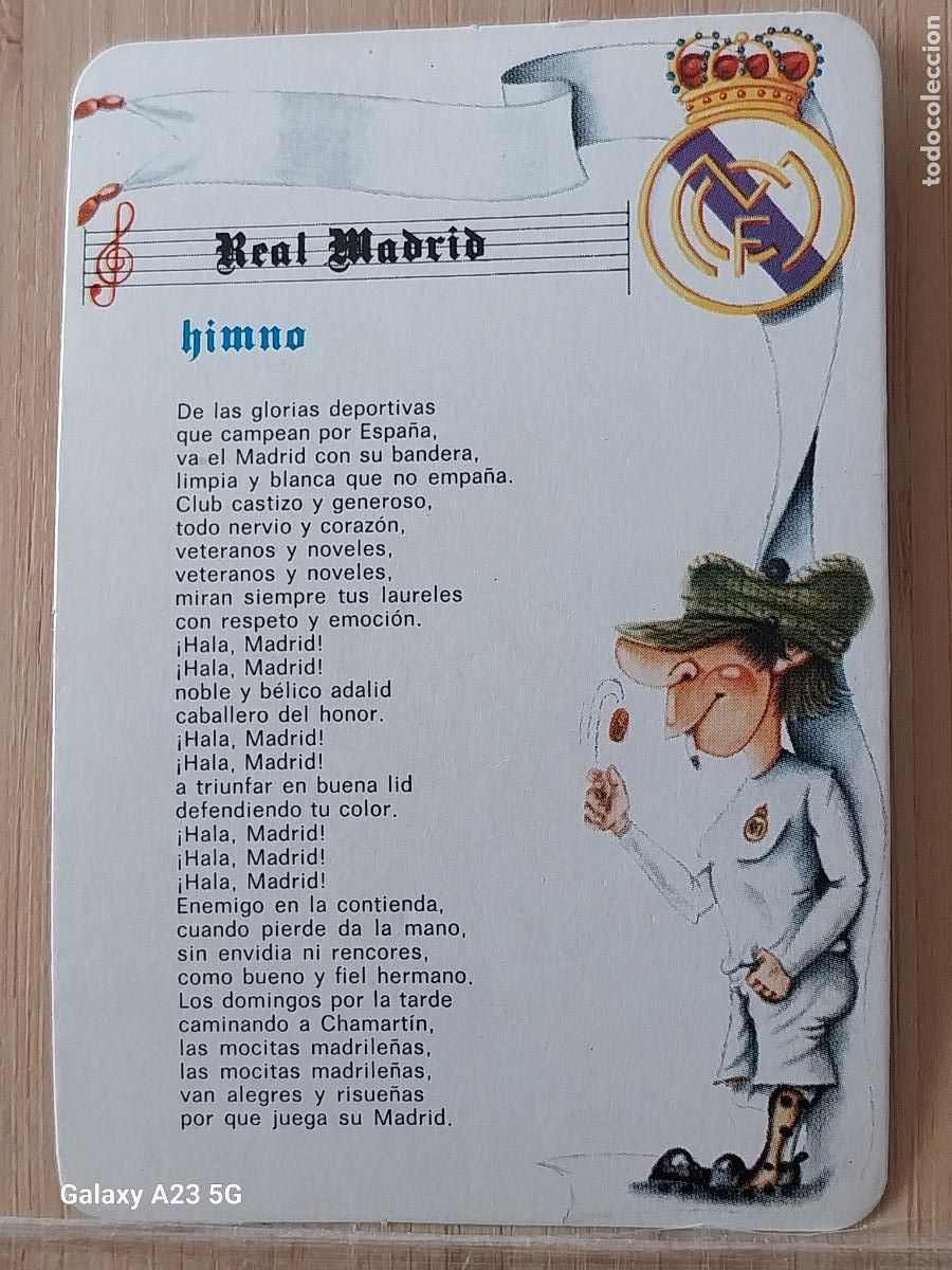 Coleccionismo calendarios: REAL MADRID HIMNO CALENDARIO A&Ntilde;O 1982 SIN PUBLICIDAD ILUSTRACION SIN REF