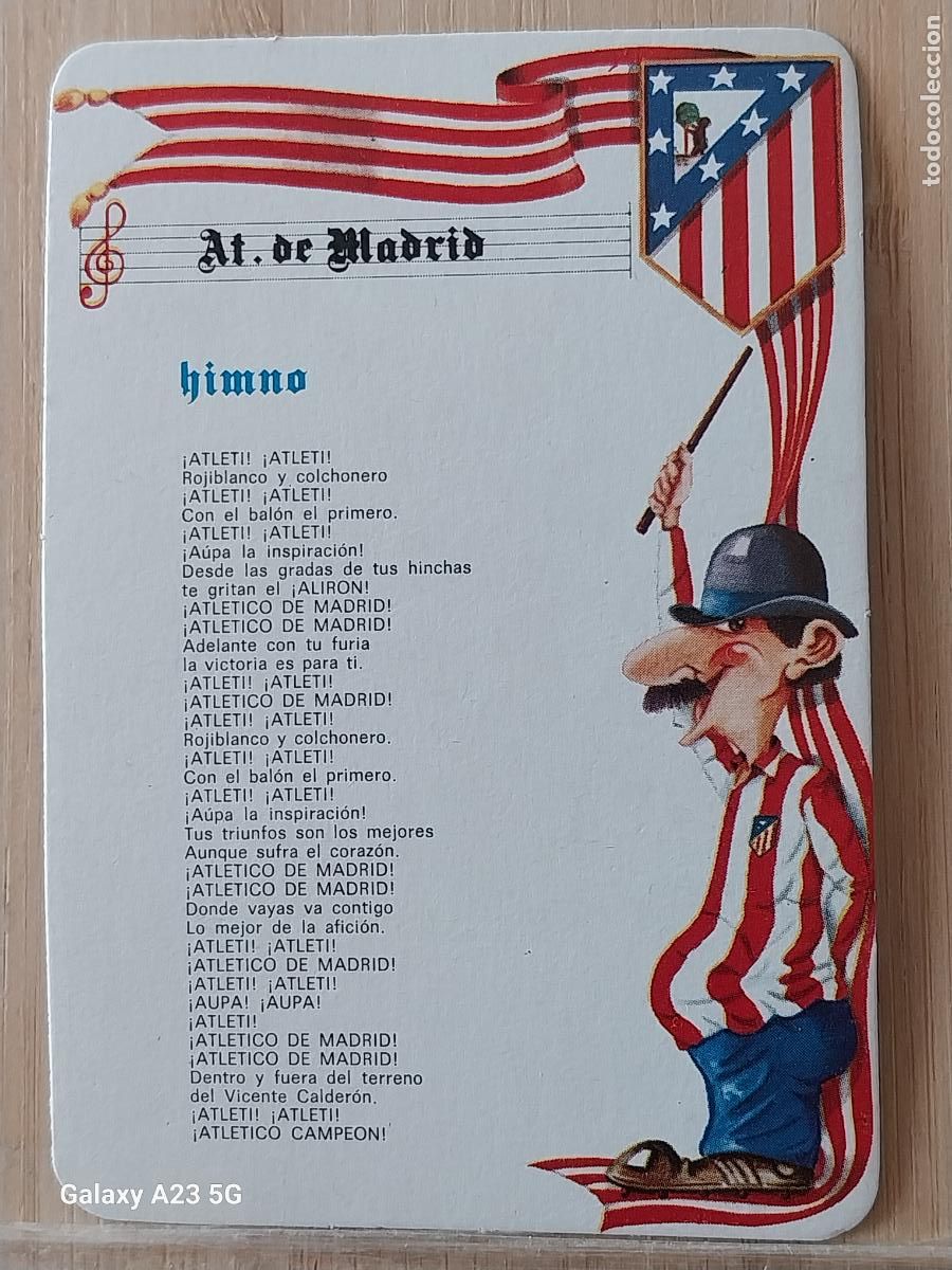 Coleccionismo calendarios: AT ATLETICO MADRID HIMNO CALENDARIO A&Ntilde;O 1982 SIN PUBLICIDAD ILUSTRACION SIN REF