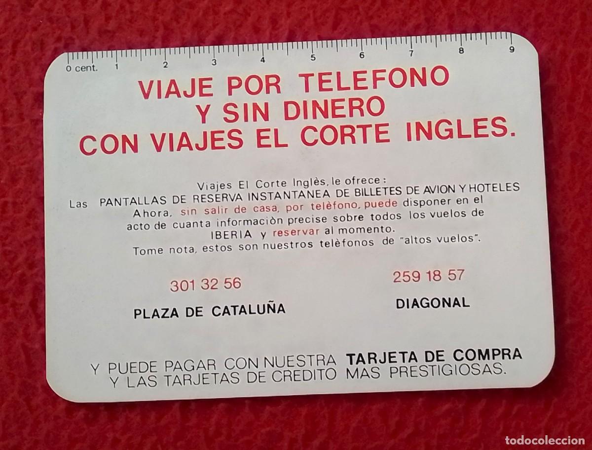 Coleccionismo calendarios: CALENDARIO DE BOLSILLO CALENDAR VIAJES EL CORTE INGL&Eacute;S A&Ntilde;O 1982 BARCELONA ? PLAZA CATALU&Ntilde;A DIAGONAL.