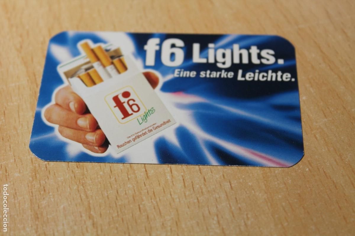 Coleccionismo calendarios: CALENDARIO DE BOLSILLO. TABACO. CIGARROS. CIGARRILLOS. Marca F6 LIGHTS. A&Ntilde;O 1997. Alem&aacute;n.