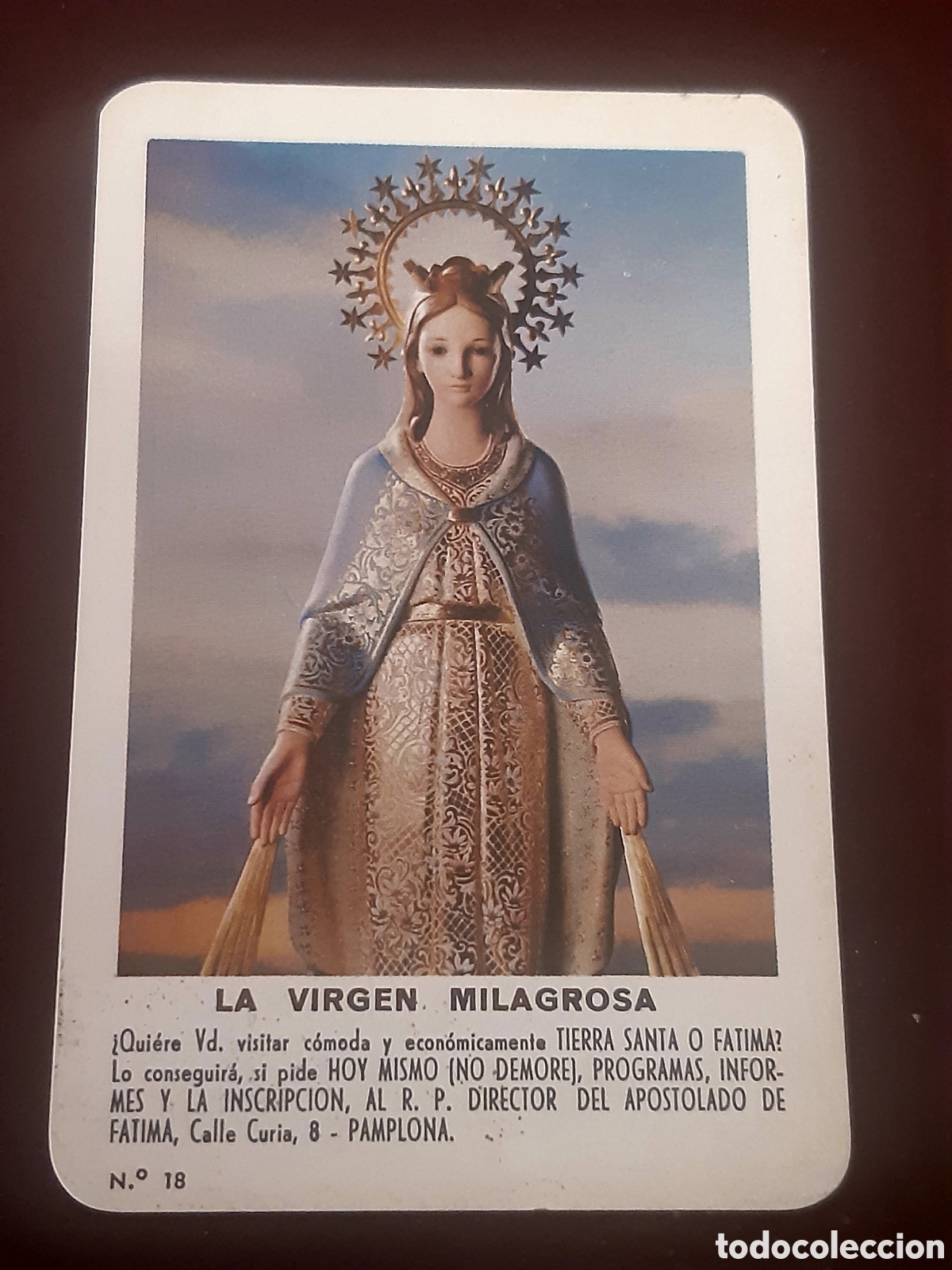 Coleccionismo calendarios: Calendario fournier La Virgen Milagrosa 1968