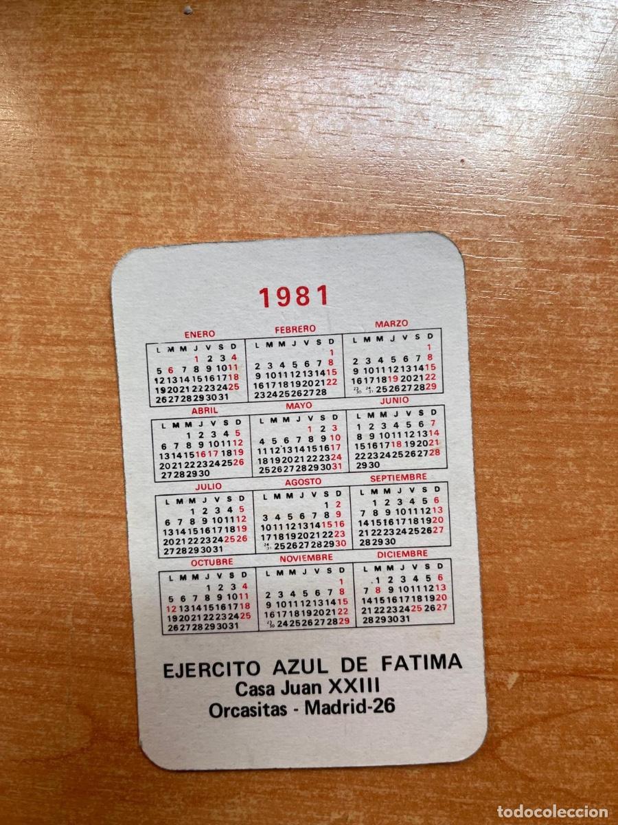 Coleccionismo calendarios: CALENDARIO EJERCITO AZUL- SOL DE FATIMA 1981 - Foto 2